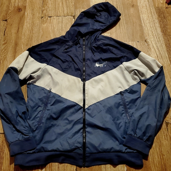 Men's Nike Blue and Gray Jacket - Picture 1 of 7